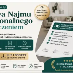 Profesjonalny wzór umowy najmu okazjonalnego z poręczeniem. Zabezpiecz swój najem podwójnie.
