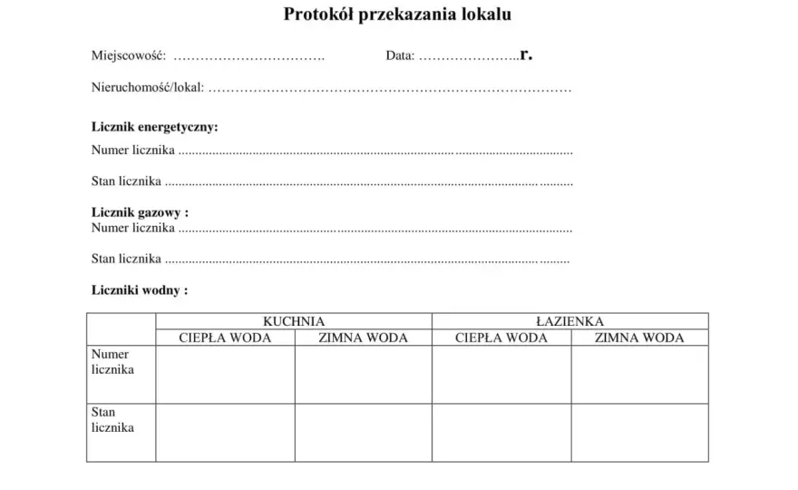 Protokół zdawczo-odbiorczy mieszkania - co trzeba wpisać?