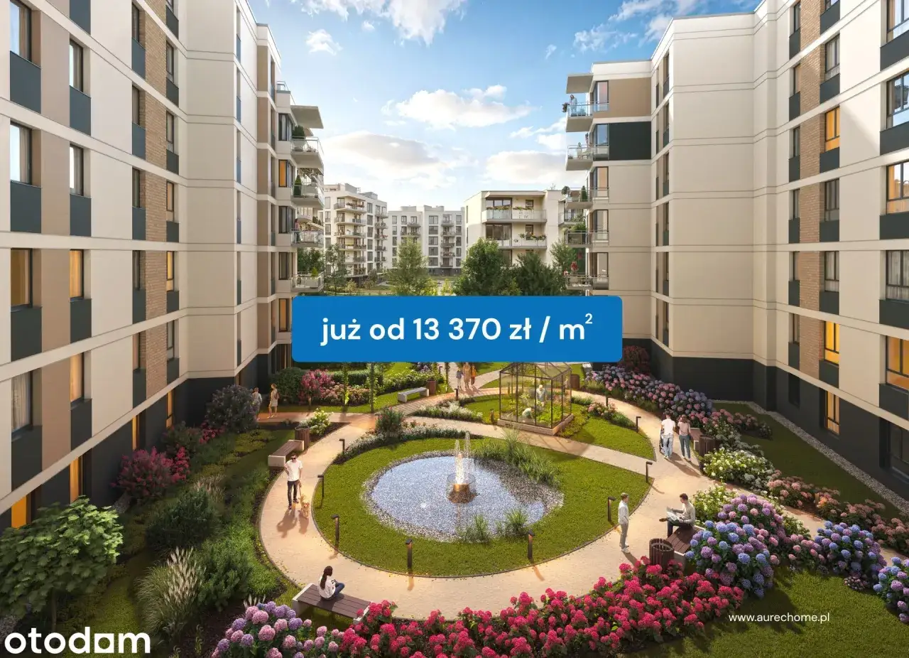 Miasteczko Jutrzenki: nowoczesne apartamenty z zielonym dziedzińcem, fontanną i szklarnią. Ceny od 13 370 zł/m².