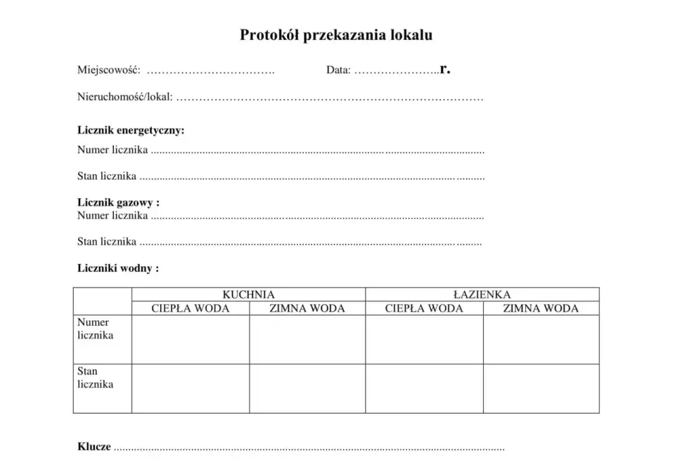 Protokół zdawczo-odbiorczy mieszkania - co trzeba wpisać?